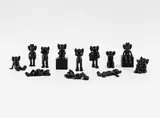 Kaws, Bronze Figures, 2022, The complete set of 12 bronze figures, all contained in the original wooden presentation boxes
