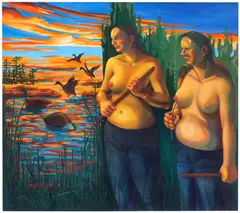 Nicole Eisenman, Duck Hunters, 2002, oil on canvas