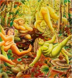 Hyegyeong Choi, Jungle Fairies, 2022, acrylic on canvas