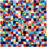 Hyunjin Kwon, Visual Poetry Pixel Series#324_03, 2022, mixed media on canvas