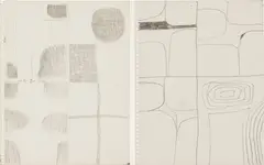Kim Whan-Ki, 2 works: (i-ii) Untitled, pencil on paper