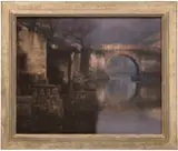 Chen Yifei, Bridge Reflection (Suzhou), oil on canvas