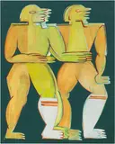 Anastasia Bay, Egyptian Walk, 2020, acrylic and oil on canvas