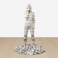 Doug Aitken, Inside Out, 2019, Zebrino marble, stainless steel