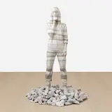 Doug Aitken, Inside Out, 2019, Zebrino marble, stainless steel