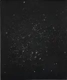Rashid Johnson, Love in Outer Space 4, 2009, glass shard and black paint on canvas