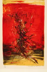 Zao Wou-ki, Sans titre, 1965, lithograph on paper
