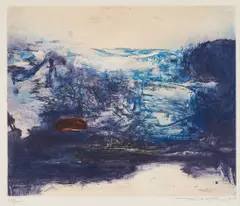 Sans titre by Zao Wou-ki, 1968, etching on paper, sold May 2026