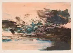 Zao Wou-ki, Sans titre, 1970, lithograph on paper