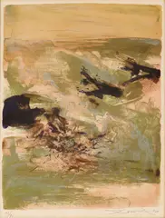 Zao Wou-ki, Sans titre, 1970, lithograph on paper