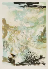 Zao Wou-ki, Sans titre, 1976, lithograph on paper