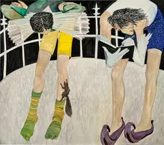 Ding Shilun, The Dispute (After La Sylphide), 2021, oil on canvas