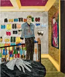 Hernan Bas, Case study (Harvey, Palmist/glove collector), 2014, acrylic on linen