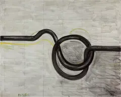 The Black Pipe by Zhang Enli, 2013, oil on canvas, sold May 2025