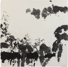 Untitled by Zao Wou-ki, 1980, India ink on paper, sold May 2025