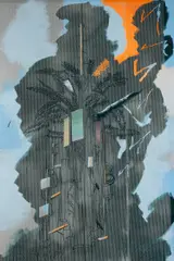 Cui Jie, Cell Tree, 2019, acrylic and spray paint on canvas