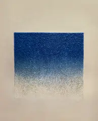 Conversation 231005 by Youngho Seock, 2023, soil, Korean paper and acrylic on canvas, offered May 2025