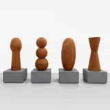 Antony Gormley, Peckham Bollards (Peg, Snowman, Penis and Oval), cast iron, in 4 parts