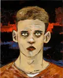 Hernan Bas, Supercut (Look 2), 2019, oil on canvas