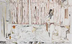 Chris Huen Sin Kan, A Vacation, 2015, oil on canvas, diptych