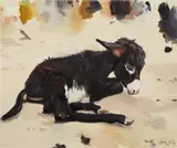 Liu Xiaodong, Donkey Foal, 2008, oil on canvas