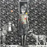 Besta Bestrizal, Little Flowers Never Worry, 2015, charcoal and oil on canvas