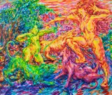 Julia Jo, The Big Game Hunt, 2021, oil on canvas