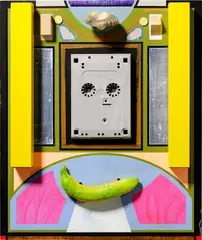 Gao Ludi, Reality No. 16, 2019, acrylic, oil, watercolour, metal, plastic, plywood, felt, sponge and tape on board