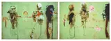 Christine Ay Tjoe, Two works: (i) Three Actors With The Blood 01; (ii) Three Actors With The Blood 02, 2007, digital print and acrylic on canvas