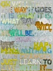 Mel Bochner, Oh Well, 2012, oil on velvet