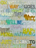 Mel Bochner, Oh Well, 2012, oil on velvet