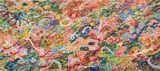 Ayako Rokkaku, Untitled, 2023, acrylic on canvas, triptych