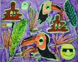Katherine Bernhardt, Untitled, 2016, acrylic and spray paint on canvas