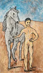 Madsaki, Yo, Can You Trade That Shit With My Horse?, 2018, acrylic paint and aerosol on canvas