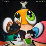 Edgar Plans, Creative Coffee, 2023, mixed media on canvas
