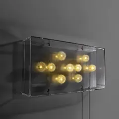 Studio Drift, Another Future, 2020, Conductive print, dandelion seeds, LEDs, plexiglass