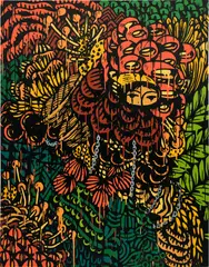 Eko Nugroho, Garden Full of Blooming Democracy #9, 2017, acrylic on canvas