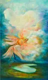 Golden Fish by Buyankhishig Unurbayar, 2023, oil on canvas, sold Mar 2025