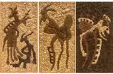 Mojahid Musa, Assimilated Musing, 2025, colour clay, aluminum net, adhesive, epoxy resin, in 3 parts