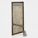 Ngo Dinh Bao Chau, Diagram of the Repetition, 2024, paper powder on silk, wooden frame and stainless steel