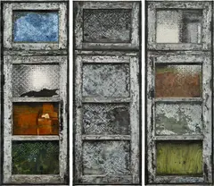 Yuan Yuan, Fragments, 2012, oil on canvas, triptych