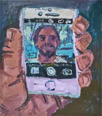 Todd Bienvenu, Selfie, 2018, acrylic on canvas