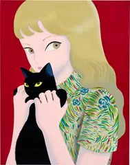 Jang Koal, Embrace, 2022, acrylic on Korean paper