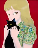 Jang Koal, Embrace, 2022, acrylic on Korean paper