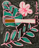 Katherine Bernhardt, Hawaii Smoke, 2016, acrylic on canvas