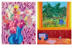 Two works: (i) Untitled; (ii) Untitled by Lynne Mapp Drexler, 1989, coloured pencil and crayon on paper, sold Apr 2025