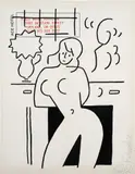 Yu Nagaba, Fireplace, 2021, acrylic on canvas