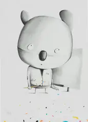 Edgar Plans, Artist, 2018, mixed media on paper