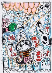 SOM by Kasing Lung, 2022, marker on paper, sold Apr 2025
