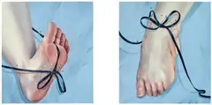 Sarah Slappey, Two works: (i) Navy Ribbon and Pins I; (ii) Navy Ribbon and Pins II, 2021, oil and acrylic on paper